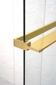 Sapho Shelf handdoekhouder en planchet voor douchewand goud mat