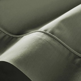 Effen bolstersloop in katoensatijn, Opale