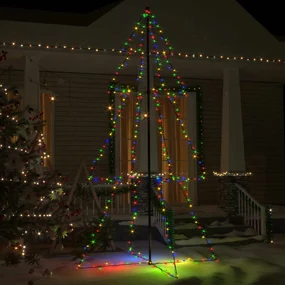 vidaXL Kegelkerstboom 300 LED's binnen en buiten 120x220 cm