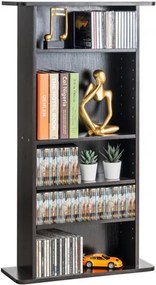 VEVOR Media-opbergkast, 5-laags dvd-rek voor maximaal 240 cd's, verstelbare cd-planken, beschermt en organiseert muziek-, film-, videogame- of memorabiliacollecties, espresso