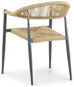 Tuinset 4 personen 120 cm Aluminium/rope Taupe Lifestyle Garden Furniture Granada/Vienna