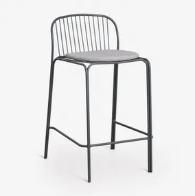 [*]hoge Tuinstoel Van Staal Anerina Grijs – Grafiet & ↑65 Cm & Zand Grijs - Sklum