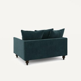 2-zits compacte bank in chenille fluweel, Lazare