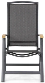 Tuinset Ronde Tuintafel 4 personen 120 cm Aluminium/Textileen /Aluminium/textileen Grijs  Lifestyle Garden Furniture Rosello/Fabriano