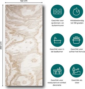 Natuursteen Wandpaneel Autumn Cream 260x122x0,2cm | Paneli Natuursteen Wandpanelen