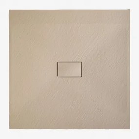 Vierkante Antislip En Extra Platte Smc-hars Douchebak Soho Licht Zandbruin & 100 X 100 Cm - Sklum