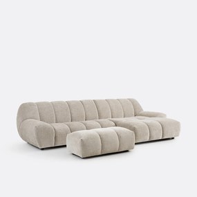 XL poef, dik fluweel, L109 cm, Nuria