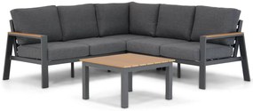 Loungeset 4 personen Aluminium/polywood Grijs  Domani Furniture Pescara