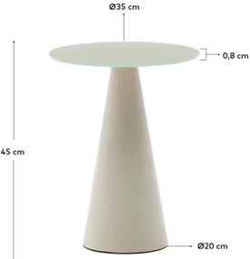 Kave Home Wilshire Ronde Bijzettafel Mat Glas Grijs 35 Cm - 35 X 35cm.