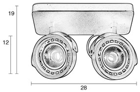 Zuiver Dice-2 DTW Dubbele LED Spot Zwart
