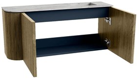 Mondiaz Joya DLux 90cm toiletmeubel ronding links dusk met wastafel faye rechts 1 kraangat glace