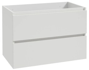 Fontana Dark Emperador badmeubel 160cm mat wit met rechthoekige waskommen en toppaneel