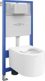 Mexen Sofia inbouwtoiletset WC frame Fenix Slim met WC pot, glanzend wit - 6103354XX00