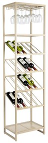 Zuiver Cantor S Beige Wijnrek Metaal - 48x35x180cm.