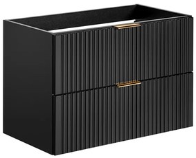 Comad Adele Black FSC onderkast met ribbelfront 80cm zwart mat