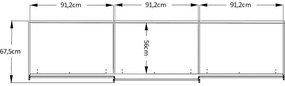 Goossens Kledingkast Big Choice Type 01 163, Slaapkamerkast 298 cm breed, 240 cm hoog, 2 schuifdeuren en 1 glas schuifdeur midden