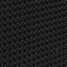 Zwarte Rotan Nachtkastje - 45x45x70cm.