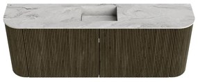 Mondiaz Joya DLux 115cm toiletmeubel ronding links/rechts shadow met wastafel faye midden 1 kraangat glace