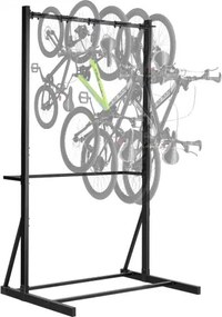 VEVOR Fietsendrager voor 5 fietsen, Fietsdrager met 5 stevige haken, Gemaakt van koolstofstaal, Draagvermogen 136 kg, Verticale fietsstandaard voor garage, woonkamer, binnenschuur