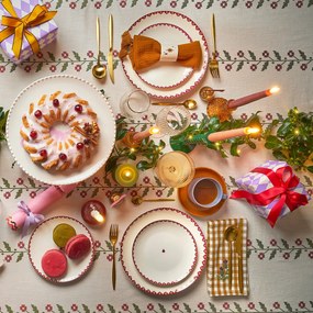 Geborduurd gewassen katoenen tafelkleed, Auvray