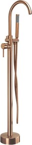 Vloeren  badmengkraan Rea Lungo brush copper