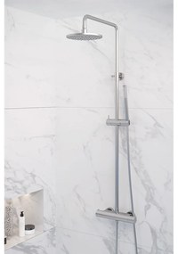 Brauer Brushed Edition opbouw regendoucheset met staafhanddouche en hoofddouche 20cm RVS geborsteld PVD