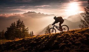 Foto Golden hour biking, Sandi Bertoncelj, (40 x 22.5 cm)
