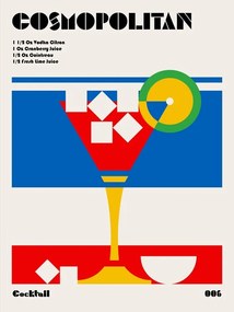 Ilustratie Cosmopolitan Bauhaus Cocktail, Retrodrome