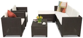 Colorado Relax Corner 6 bruin Bica technorattan loungemeubilair