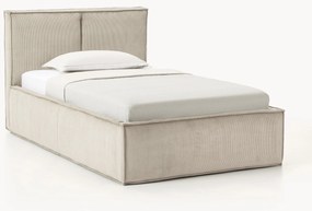 Corduroy eenpersoonsbed Dream met opbergruimte