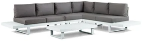 Hoek loungeset 6 personen Aluminium Wit Lifestyle Garden Furniture Lorenzo