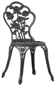 vidaXL Bistrostoelen 2 st gietaluminium bronskleurig