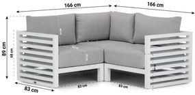 Hoek loungeset 2 personen Aluminium Wit  Santika Furniture Santika Jaya