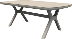 Vespera uitschuifbare dining tuintafel 190-270x110xH74 cm latte