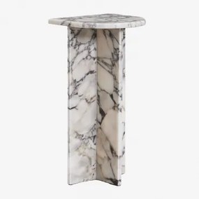 Corwel Bijzettafel Van Natuursteen Wit Marmer Calacatta - Sklum