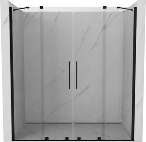 Mexen Velar Duo schuifdouchedeuren 170 cm, transparant, zwart - 871-170-000-02-70