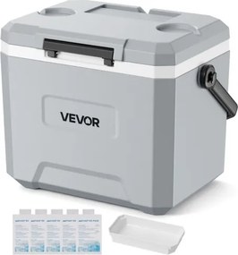 VEVOR Koelbox 16L, Passieve Koelbox, Houdt Inhoud 48 uur Koel, Geïsoleerde Box met IJsvak en Stevig Handvat, Koelbox zonder Elektrisch, Ultralicht voor Kamperen, Concerten en Sport