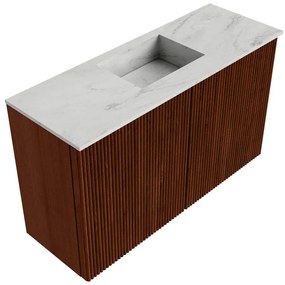 Mondiaz Joya DLux 70cm toiletmeubel ruby met wastafel faye midden zonder kraangat opalo
