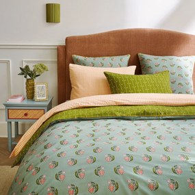 Dekbedovertrek in gewassen katoen, bloemenprint, INA