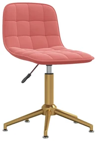 vidaXL Eetkamerstoelen draaibaar 4 st fluweel roze