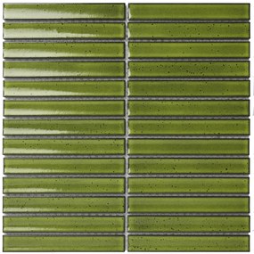 The Mosaic Factory Sevilla smalle vinger 2cm mozaïek tegels 30x30 groen