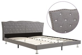 vidaXL Bedframe stof lichtgrijs 180x200 cm