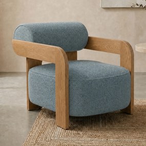 Zuiver Oolong Eiken Fauteuil Modern Design Blauw