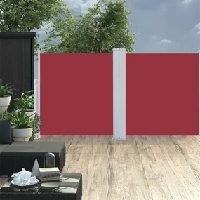 vidaXL Tuinscherm uittrekbaar 117x600 cm rood