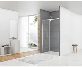 Van Rijn Products ST06 Softclose schuifdeur - 138x200cm - helder glas - dikte 8mm - incl. greep - chroom ST06300140