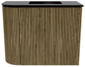 Mondiaz Joya 50cm toiletmeubel ronding links dusk met wastafel faye rechts zonder kraangat urban