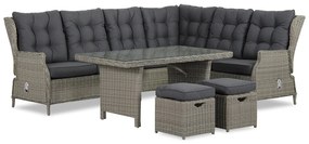 Dining Loungeset 8 personen Wicker Grijs  Garden Collections New Castle