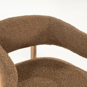 Armleuningstoel Boucle Bruin