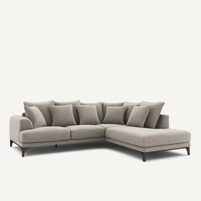 Hoekbank in chenille fluweel, ARMENTO