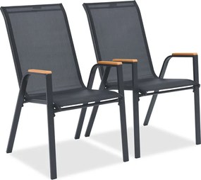 Garden Point tafelmeubel Modena/Bitonto grijs voor 6 personen